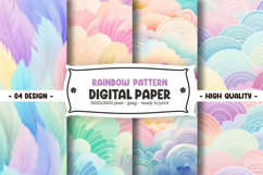 Rainbow Pattern Digital Paper Product Image 1