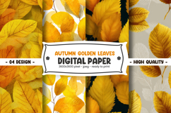 Autumn Golden Leaves Digital Paper Product Image 1