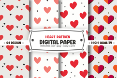 Heart Pattern Digital Paper Product Image 1