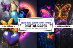 Fiery abstract watercolor digital paper Product Image 1