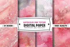 Watercolor pink texture digital paper Product Image 1