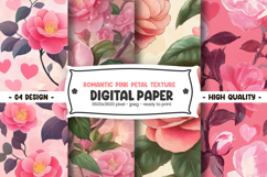 Romantic pink petal texture digital paper Product Image 1