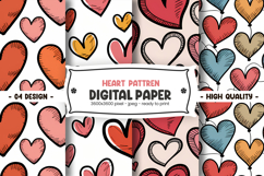 Heart Pattern Digital Paper Product Image 1
