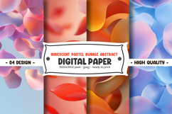 Iridescent pastel bubble abstract digital paper Product Image 1