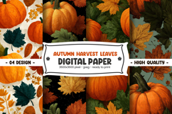 Autumn Harvest Leaves Digital Paper Product Image 1
