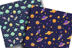 Cute Space Planet Seamless Digital Paper Pack Product Image 2