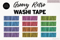 Groovy Retro Washi Tape - PNG Digital Stickers &amp; Clipart Product Image 1