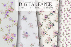 Flower Pattern Background Wallpaper Digital Paper_79 Product Image 1