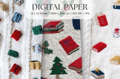 Christmas Knit Sweater Texture Background Winter Yarn_121 Product Image 1