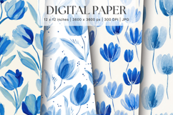 Flower Pattern Background Wallpaper Digital Paper_22 Product Image 1