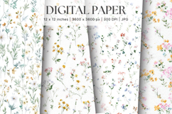 Flower Pattern Background Wallpaper Digital Paper_58 Product Image 1