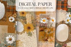 Cottagecore Flower Background Vintage Wallpaper Pattern_25 Product Image 1