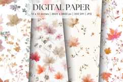 Flower Pattern Background Wallpaper Digital Paper_18 Product Image 1