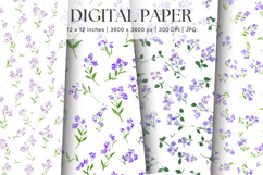 Flower Pattern Background Wallpaper Digital Paper_73 Product Image 1
