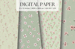 Flower Pattern Background Wallpaper Digital Paper_53 Product Image 1