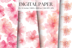 Flower Pattern Background Wallpaper Digital Paper_63 Product Image 1