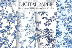 Flower Pattern Background Wallpaper Digital Paper_31 Product Image 1