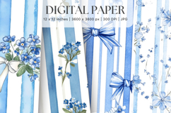Flower Pattern Background Wallpaper Digital Paper_20 Product Image 1