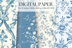 Flower Pattern Background Wallpaper Digital Paper_33 Product Image 1