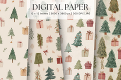Christmas Ornament Pattern Background Digital Paper_18 Product Image 1