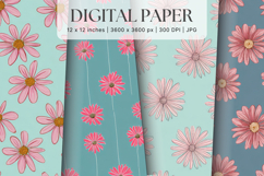 Flower Pattern Background Wallpaper Digital Paper_68 Product Image 1