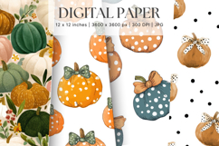 Pumpkin Pattern Background Fall Autumn Wallpaper_2 Product Image 1