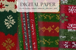 Christmas Knit Sweater Texture Background Winter Yarn_61 Product Image 1