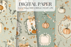 Pumpkin Pattern Background Fall Autumn Wallpaper_5 Product Image 1