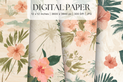 Flower Pattern Background Wallpaper Digital Paper_14 Product Image 1