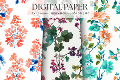 Flower Pattern Background Wallpaper Digital Paper_77 Product Image 1