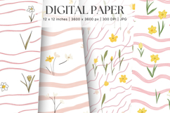 Flower Pattern Background Wallpaper Digital Paper_19 Product Image 1