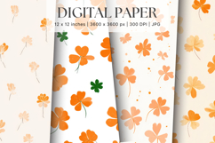 Flower Pattern Background Wallpaper Digital Paper_42 Product Image 1