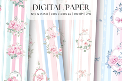 Flower Pattern Background Wallpaper Digital Paper_9 Product Image 1