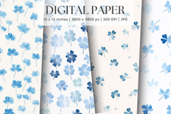 Flower Pattern Background Wallpaper Digital Paper_46 Product Image 1