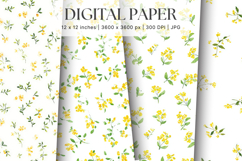 Flower Pattern Background Wallpaper Digital Paper_44 Product Image 1