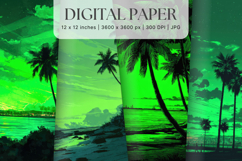 Palm Tree Background Sunset Sea Beach Landscape Coconut Tree Product Image 1