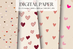 Heart Pattern Valentines Background Wallpaper Digital Paper Product Image 1