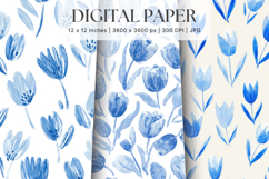 Flower Pattern Background Wallpaper Digital Paper_40 Product Image 1