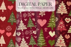 Christmas Knit Sweater Texture Background Winter Yarn_4 Product Image 1