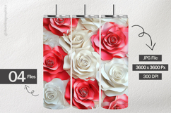 3D Roses Digital Papers - 04 Variations Product Image 2