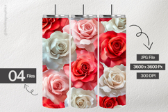 3D Roses Digital Papers - 04 Variations Product Image 2