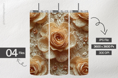 Gold Roses Digital Papers - 04 Variations Product Image 2