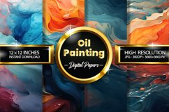 Oil Painting Digital Paper - 04 Variations Product Image 2