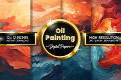 Oil Painting Digital Paper - 04 Variations Product Image 1