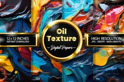 Oil Texture Digital Paper - 04 Variations Product Image 1