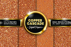Copper Cascade Digital Papers - 04 variations Product Image 1