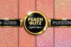 Peach Glitz Digital Papers - 04 variations Product Image 1