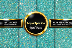 Aqua Sparkle Digital Papers - 04 variations Product Image 1