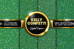 Kelly Confetti Digital Papers - 04 variations Product Image 1
