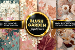 Blush Garden Digital Papers - 04 Variations Product Image 1